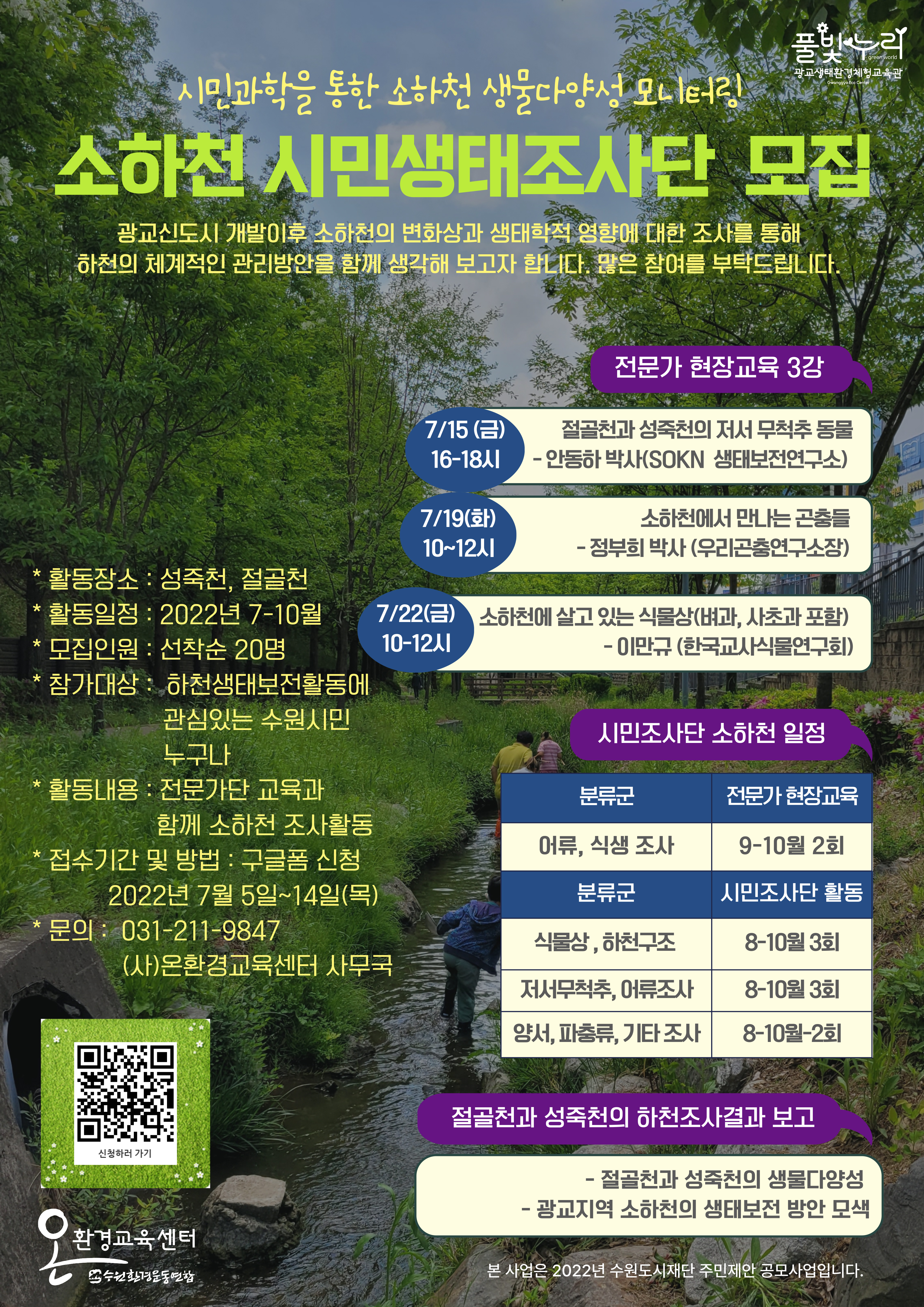 시민과학을 통한 소하천 생물다양성 모니터링